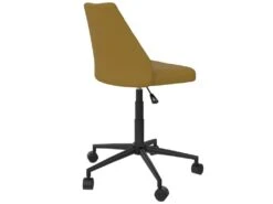 Chaise De Bureau En Lin Moutarde -Meubles Soldes Boutique siege de bureau 21701065