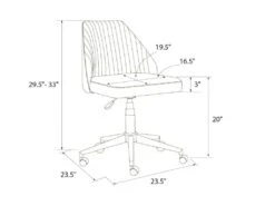 Chaise De Bureau En Lin Moutarde -Meubles Soldes Boutique siege de bureau 21701069