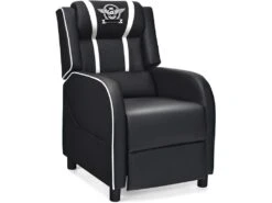 Fauteuil Pour Gaming Extensible Avec Repose-pied Et Coussin Lombaire, En Pu