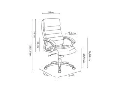 Chaise De Bureau JOHN PU Noir, Un Choix Confortable Et élégant Pour Votre Bureau 9 Chaise De Bureau JOHN PU Noir, Un Choix Confortable Et élégant Pour Votre Bureau -Meubles Soldes Boutique siege de bureau 22989953