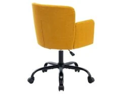 Chaise De Bureau - Tissu - Jaune - Hauteur Réglable - TOARA 11 Chaise De Bureau - Tissu - Jaune - Hauteur Réglable - TOARA -Meubles Soldes Boutique siege de bureau 5100793