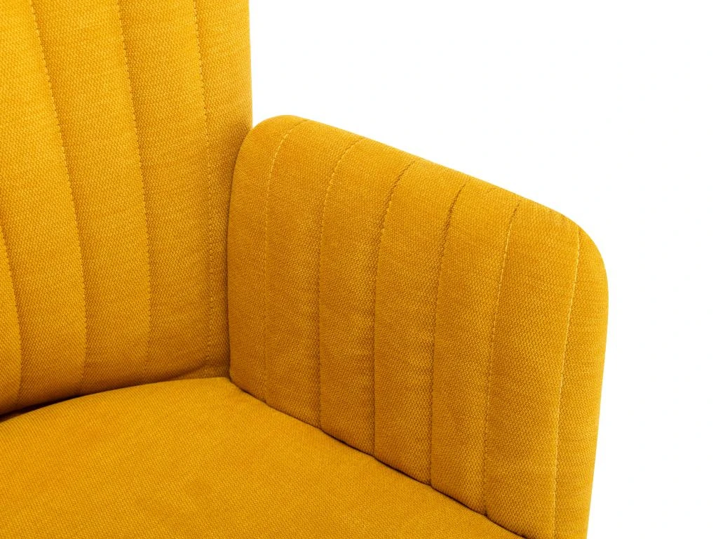 Chaise De Bureau - Tissu - Jaune - Hauteur Réglable - TOARA 7 Chaise De Bureau - Tissu - Jaune - Hauteur Réglable - TOARA – Image 5