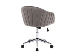 Chaise De Bureau - Velours - Gris - Hauteur Réglable - TOSILI 15 Chaise De Bureau - Velours - Gris - Hauteur Réglable - TOSILI -Meubles Soldes Boutique siege de bureau 5335429