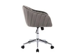 Chaise De Bureau - Velours - Gris - Hauteur Réglable - TOSILI 14 Chaise De Bureau - Velours - Gris - Hauteur Réglable - TOSILI -Meubles Soldes Boutique siege de bureau 5335431