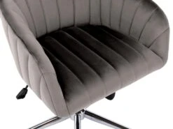 Chaise De Bureau - Velours - Gris - Hauteur Réglable - TOSILI 17 Chaise De Bureau - Velours - Gris - Hauteur Réglable - TOSILI -Meubles Soldes Boutique siege de bureau 5335435
