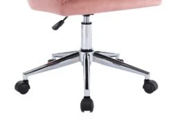 Chaise De Bureau - Velours - Rose - Hauteur Réglable - ELEANA 17 Chaise De Bureau - Velours - Rose - Hauteur Réglable - ELEANA -Meubles Soldes Boutique siege de bureau 8025363