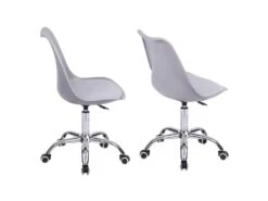 Chaise De Bureau Réglable En Hauteur Grise ANNE - HAPPY GARDEN -Meubles Soldes Boutique siege de bureau 9552517