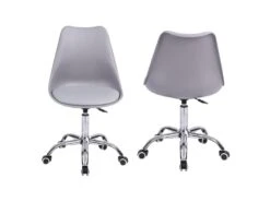 Chaise De Bureau Réglable En Hauteur Grise ANNE - HAPPY GARDEN -Meubles Soldes Boutique siege de bureau 9552519