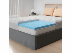 Surmatelas 180x200 Épaisseur 10 Cm Mémoire De Forme Et Gel Rafraîchissant + Housse Amovible Lavable