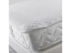 Surmatelas Avec Elastiques 140 X 190 Cm Microfibre Blanc