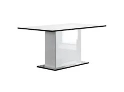 COLUMBUS / ALYSSA - Table Rectangulaire Laquée Brillant Blanc