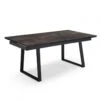 Table Extensible 160/240 Cm Céramique Gris Vieilli Pied Luge - MAINE 02