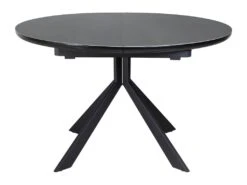Table Ronde Extensible 120/160 Cm Céramique Gris Anthracite - HARDY