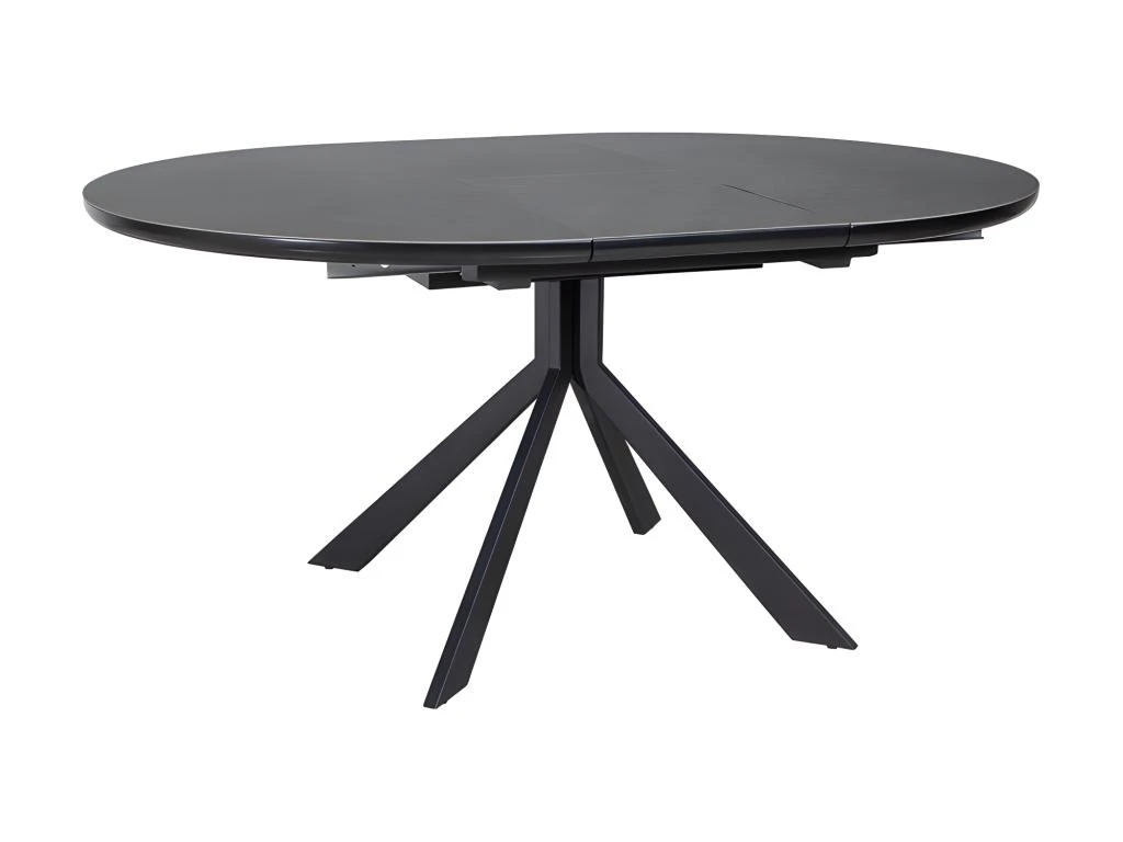 Table Ronde Extensible 120/160 Cm Céramique Gris Anthracite - HARDY 4 Table Ronde Extensible 120/160 Cm Céramique Gris Anthracite - HARDY – Image 2