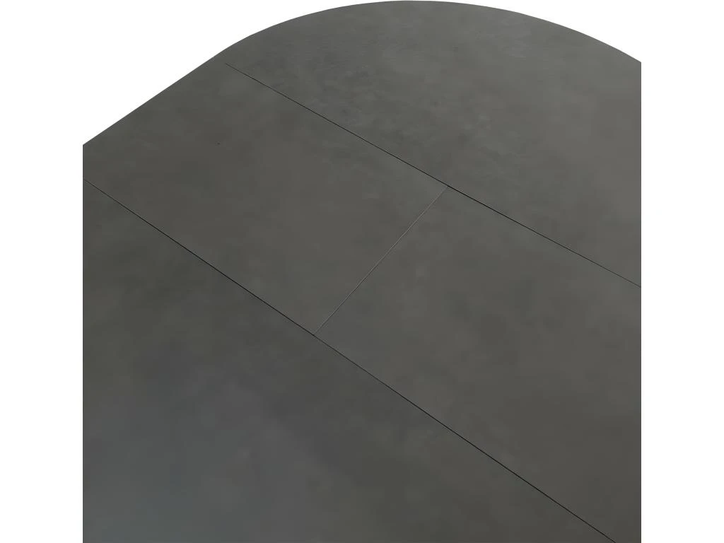 Table Ronde Extensible 120/160 Cm Céramique Gris Anthracite - HARDY 5 Table Ronde Extensible 120/160 Cm Céramique Gris Anthracite - HARDY – Image 3