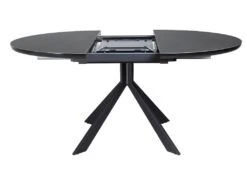 Table Ronde Extensible 120/160 Cm Céramique Gris Anthracite - HARDY 11 Table Ronde Extensible 120/160 Cm Céramique Gris Anthracite - HARDY -Meubles Soldes Boutique table a manger 10346567