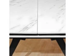 Table De Repas Extensible 130/170 Cm Céramique Blanc Marbré - LAUREL -Meubles Soldes Boutique table a manger 10880467