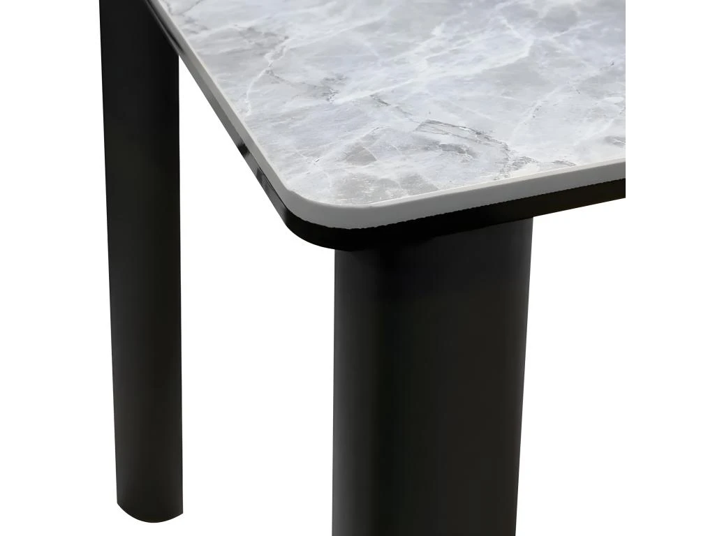 Table De Repas 175 Cm En Céramique Gris Marbré Et Pieds Métal - TULYNE 7 Table De Repas 175 Cm En Céramique Gris Marbré Et Pieds Métal - TULYNE – Image 5
