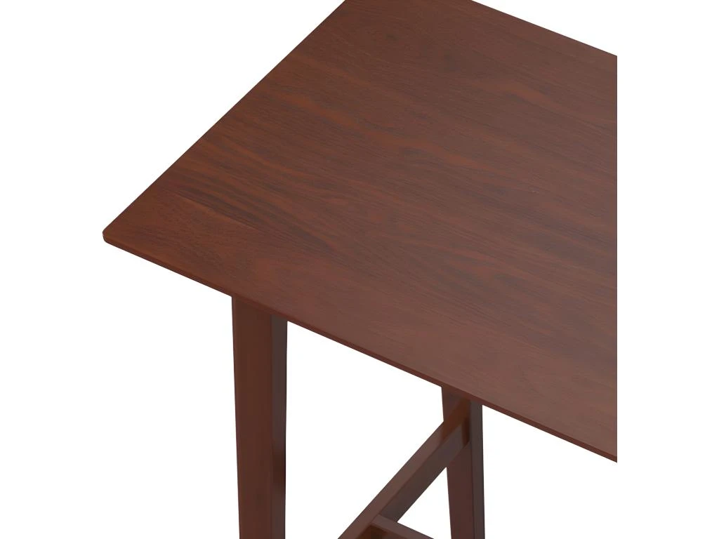 Table De Bar Rectangulaire Buvette 4 Personnes En Bois Foncé 120 Cm 6 Table De Bar Rectangulaire Buvette 4 Personnes En Bois Foncé 120 Cm – Image 4