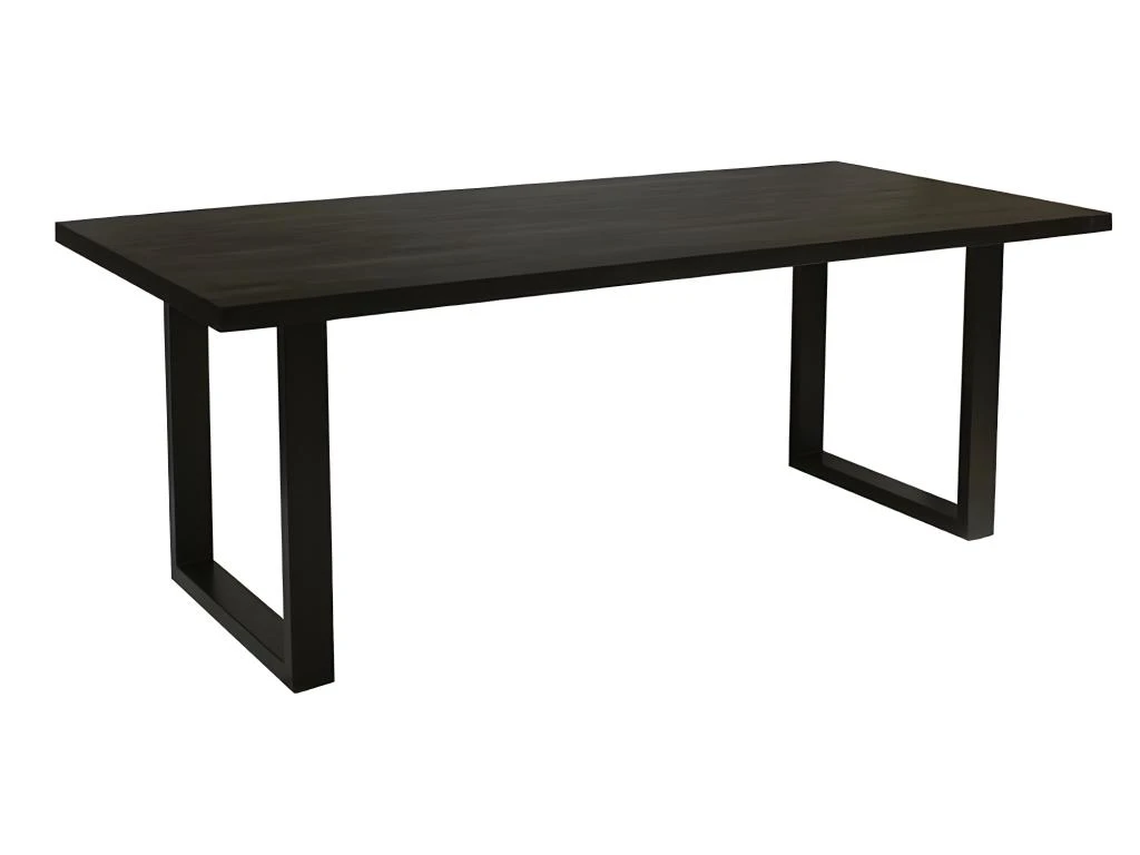 Table à Manger Design Bois Massif NIKO - Table Rectangulaire Noir 200x100 3 Table à Manger Design Bois Massif NIKO - Table Rectangulaire Noir 200x100