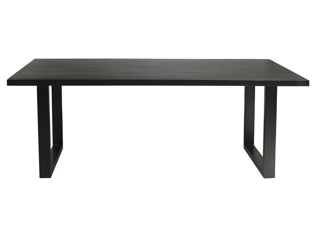 Table à Manger Design Bois Massif NIKO - Table Rectangulaire Noir 200x100 5 Table à Manger Design Bois Massif NIKO - Table Rectangulaire Noir 200x100 – Image 3