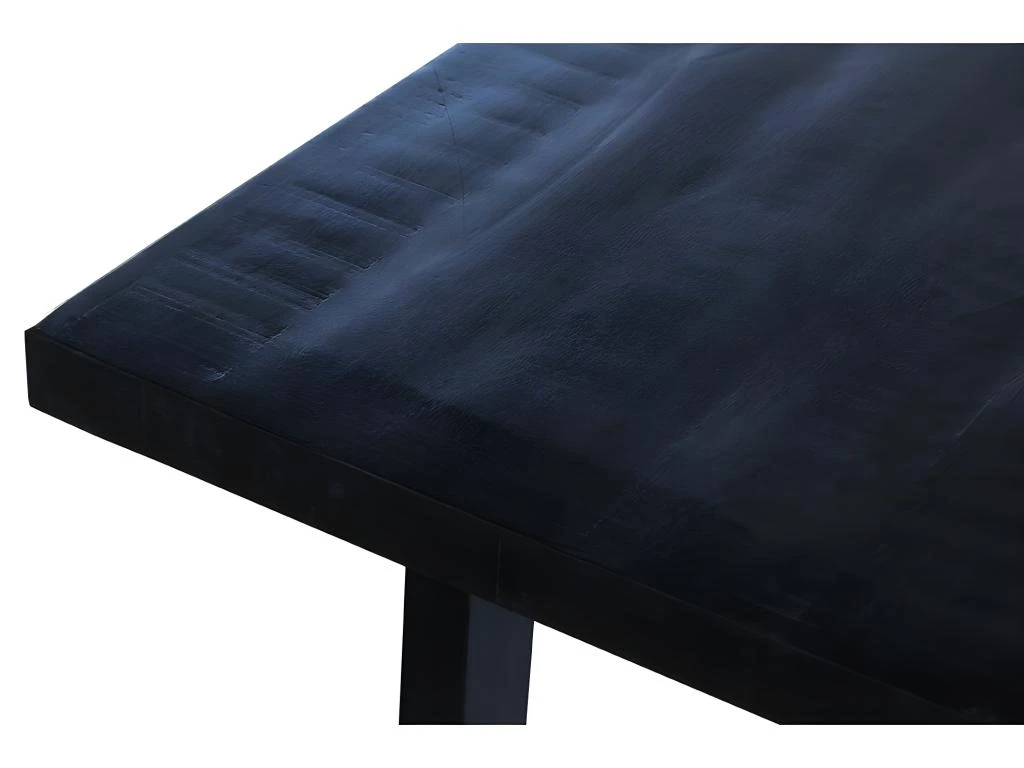 Table à Manger Design Bois Massif NIKO - Table Rectangulaire Noir 200x100 6 Table à Manger Design Bois Massif NIKO - Table Rectangulaire Noir 200x100 – Image 4