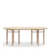 Junco - Table à Manger Ovale En Bois 200x100cm - Couleur - Bois Clair