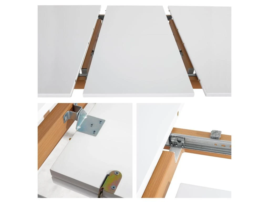 Table Extensible HELGA 120 / 160cm Blanche - HAPPY GARDEN 5 Table Extensible HELGA 120 / 160cm Blanche - HAPPY GARDEN – Image 3