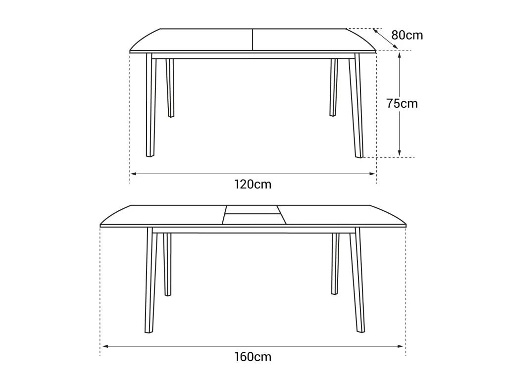 Table Extensible HELGA 120 / 160cm Blanche - HAPPY GARDEN 6 Table Extensible HELGA 120 / 160cm Blanche - HAPPY GARDEN – Image 4