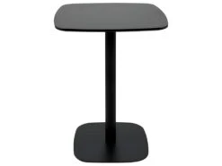 Table Bistrot Design Plateau Carré Pied Fixe SILA (Noir)
