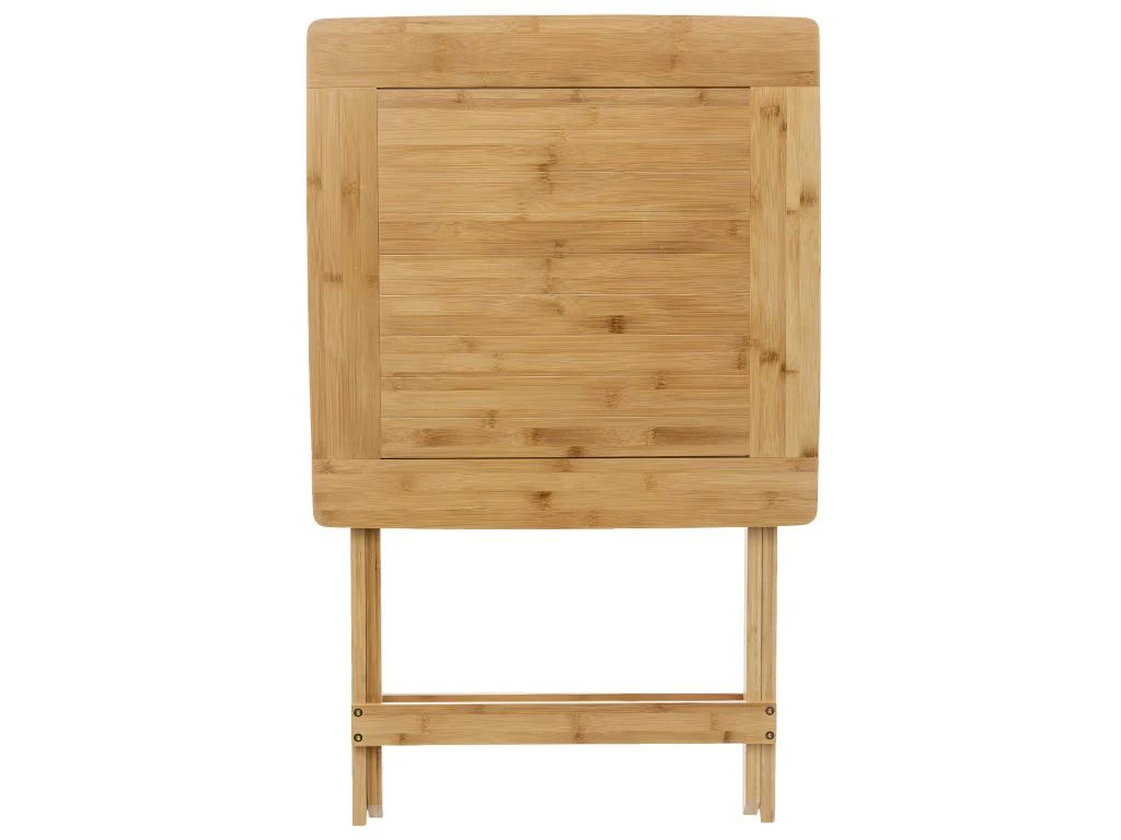 Table Pliante 2 Places En Bambou 60 X 60 Cm 4 Table Pliante 2 Places En Bambou 60 X 60 Cm – Image 2