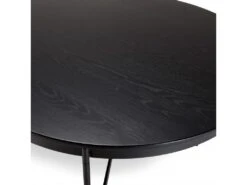 DALY - Table à Manger Ovale Noire 240x104cm Piètement Métal -Meubles Soldes Boutique table a manger 14656983