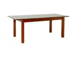 EDEN - Table à Manger Rectangulaire Marron Rallonge 160/200cm Bois Mindi -Meubles Soldes Boutique table a manger 14657047