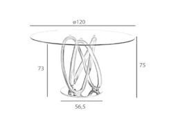 Table à Manger En Verre Trempé Noyer 1021 ANGEL CERDA -Meubles Soldes Boutique table a manger 14718821