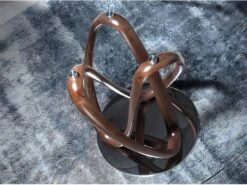 Table à Manger En Verre Trempé Noyer 1021 ANGEL CERDA -Meubles Soldes Boutique table a manger 14718823