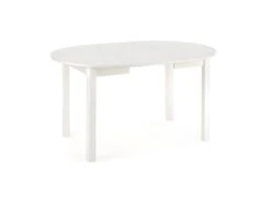 Table à Manger Extensible Ovale 102-142 X 102 X 76 Cm - Blanc -Meubles Soldes Boutique table a manger 17562887