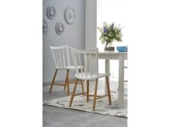 Table à Manger Extensible Ovale 102-142 X 102 X 76 Cm - Blanc -Meubles Soldes Boutique table a manger 17562895