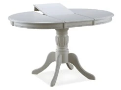Table à Manger Ovale 106-141 X 106 X 76 Cm - Ecru