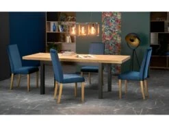 Table à Manger Extensible 140-220 X 80 X 76 Cm - Chêne Artisan