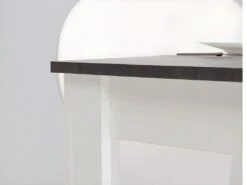 Table à Manger CASSY II - 4 Couverts - Blanc, Plateau Effet Béton -Meubles Soldes Boutique table a manger 176588