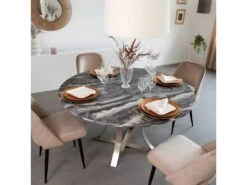 Table à Manger Ronde En Marbre Raphaël -Meubles Soldes Boutique table a manger 17816993