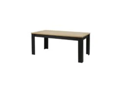 Table De Repas Avec Allonge 180/230 Cm Chêne Naturel/Noir - ARTEMIS
