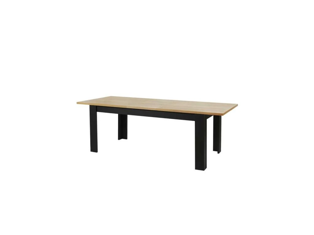 Table De Repas Avec Allonge 180/230 Cm Chêne Naturel/Noir - ARTEMIS 5 Table De Repas Avec Allonge 180/230 Cm Chêne Naturel/Noir - ARTEMIS – Image 3