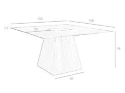 Table à Manger Avec Verre Noir 1079 ANGEL CERDA 20 Table à Manger Avec Verre Noir 1079 ANGEL CERDA -Meubles Soldes Boutique table a manger 18423265