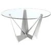 Table à Manger En Verre Et Acier Chromé 1042 ANGEL CERDA -Meubles Soldes Boutique table a manger 18423499
