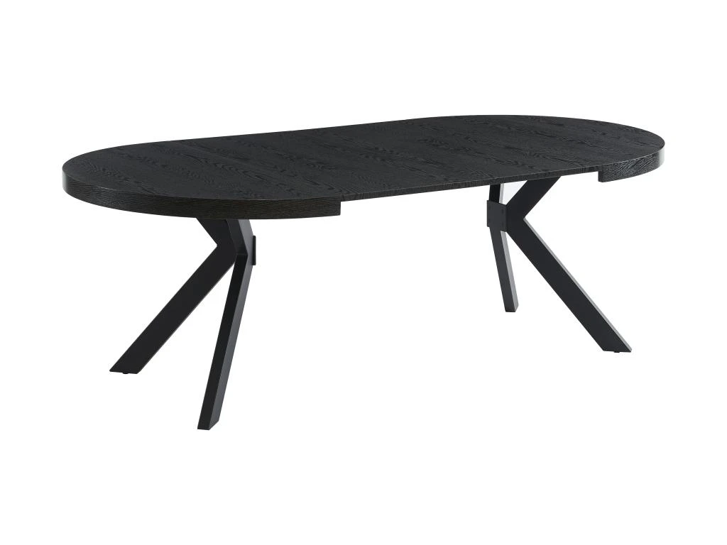 Table à Manger Extensible 4 à 8 Couverts En MDF Et Acier - Noir - KOMONI 10 Table à Manger Extensible 4 à 8 Couverts En MDF Et Acier - Noir - KOMONI – Image 8