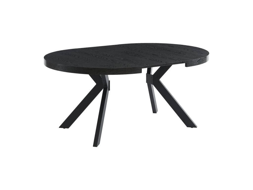Table à Manger Extensible 4 à 8 Couverts En MDF Et Acier - Noir - KOMONI 11 Table à Manger Extensible 4 à 8 Couverts En MDF Et Acier - Noir - KOMONI – Image 9