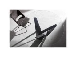 Table à Manger Base Acier Et Verre Trempé -Meubles Soldes Boutique table a manger 21090029