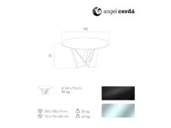 Table à Manger Base Acier Et Verre Trempé -Meubles Soldes Boutique table a manger 21090033