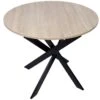 Table à Manger Ronde Fixe ZEN, 90x90x77cm, Capacité Jusqu'à 4 Personnes, Couleur Chêne, Pieds Métalliques Couleur Noir Laqué Mat 2 Table à Manger Ronde Fixe ZEN, 90x90x77cm, Capacité Jusqu'à 4 Personnes, Couleur Chêne, Pieds Métalliques Couleur Noir Laqué Mat -Meubles Soldes Boutique table a manger 21311837